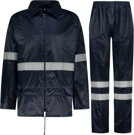 Himalaya Ensemble de Pluie Homme Imperméable Ensemble de Pluie Femme Imperméable Combinaison de Pluie Imperméable Ensemble Veste et Pantalon Imperméables 2 Pièces Bleu réfléchissant 3XL