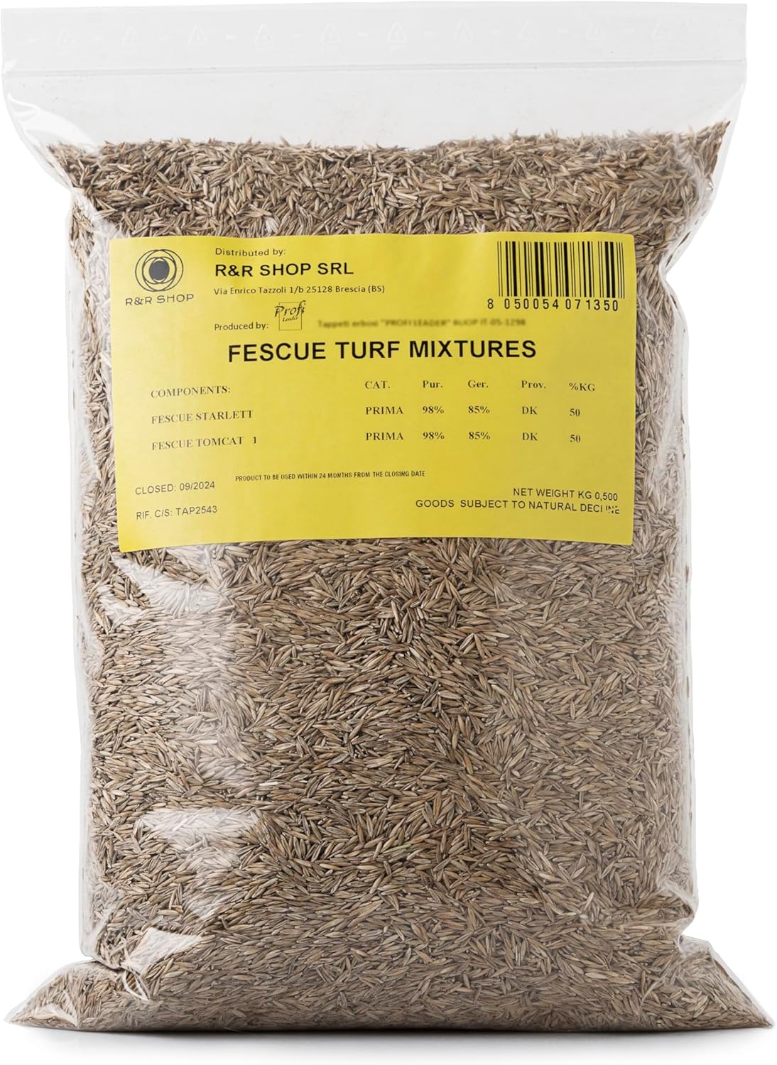 R&R SHOP - Semences pour Pelouse, Festuca Arundinacea, Résistantes et Longue Durée (5Kg - 200mq)