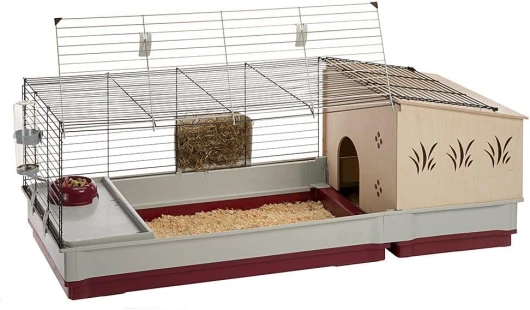 Cage Cochon d'Inde Cage Lapin Clapier Rongeurs - Accessoires Inclus - Ouvrant et modulable 142 x 60 x h 50 CM - Krolik 140 Plus