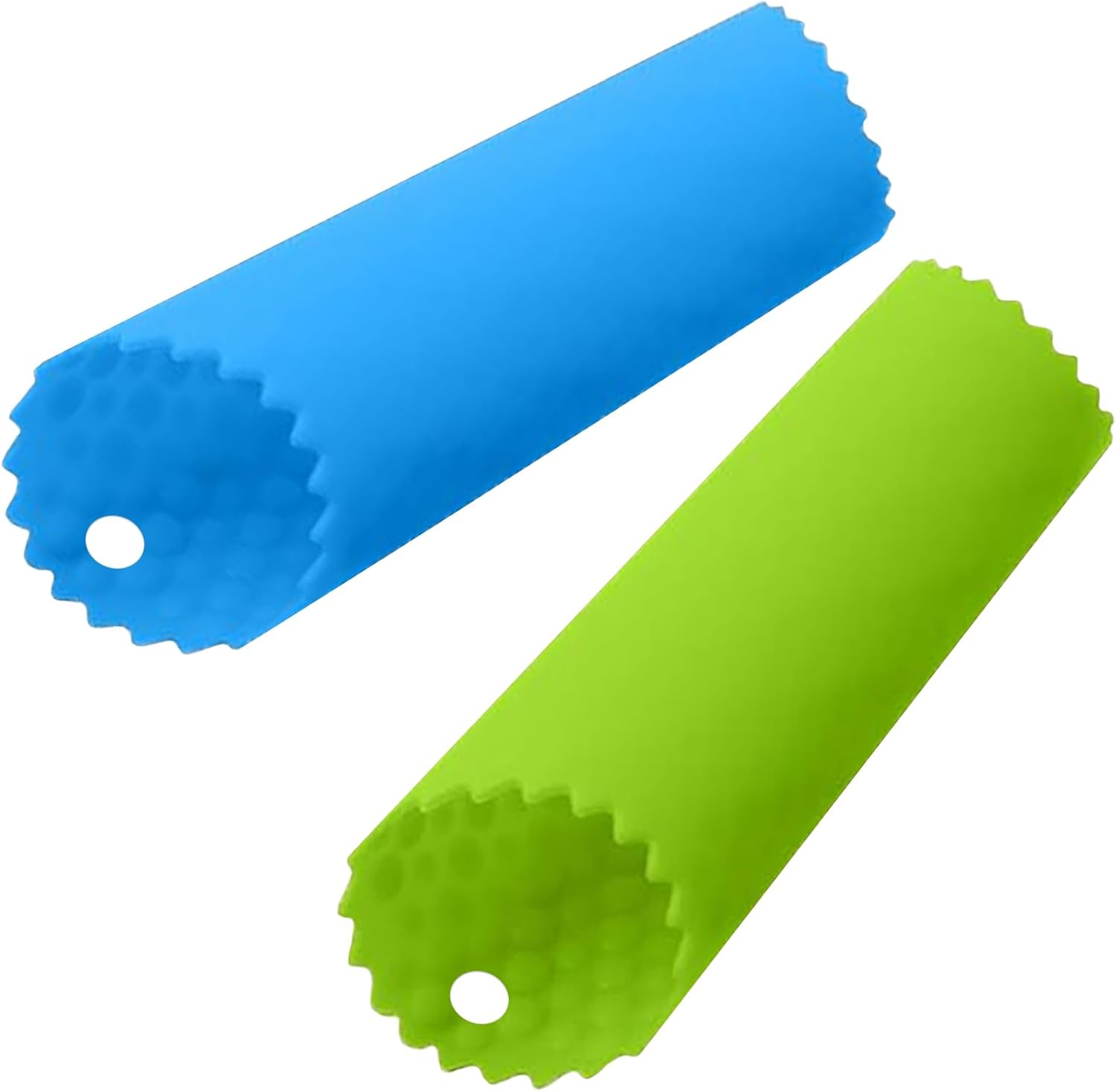2 Pièce Epluche Ail en Silicone, de Peau Presse-ail Professionnel,Rouleaux D'éplucheur D'ail Peeling, Accessoire de Cuisine pour Ail Pelé,Éplucheur, 2 Couleurs (Vert+Bleu)