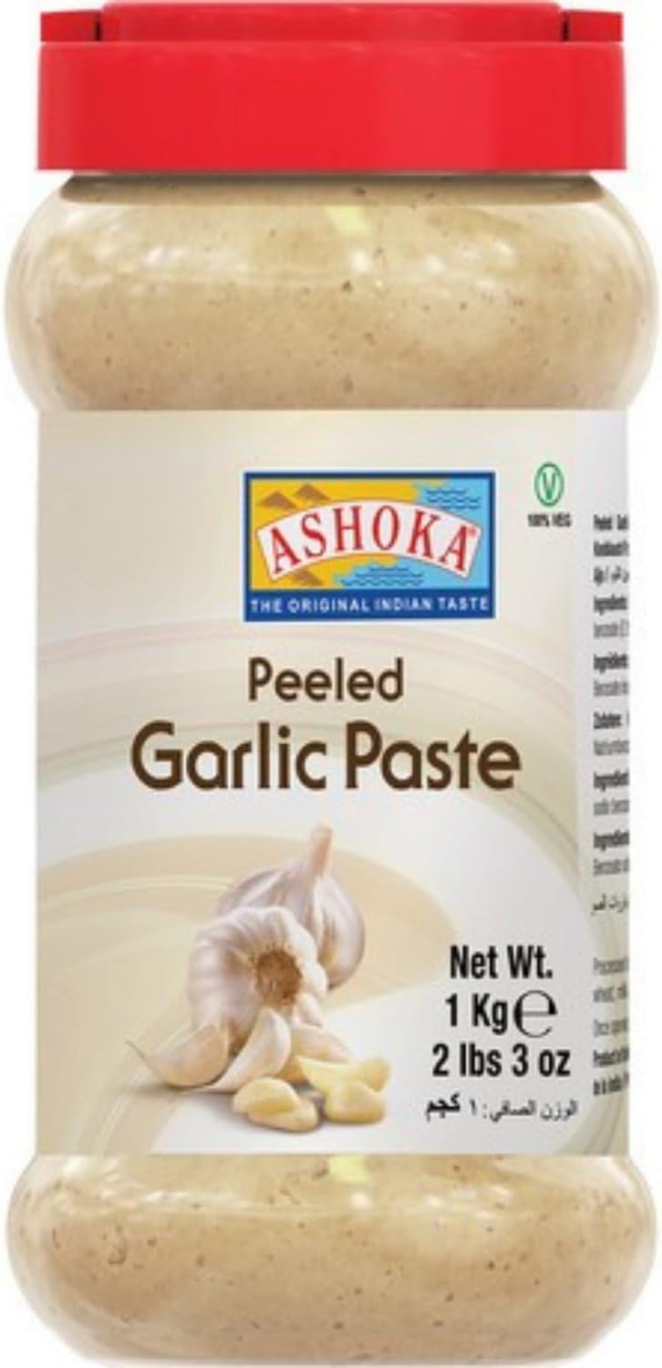 ASHOKA - Pâte d'ail Ail pelé - 1 X 1 KG , L'emballage peut varier