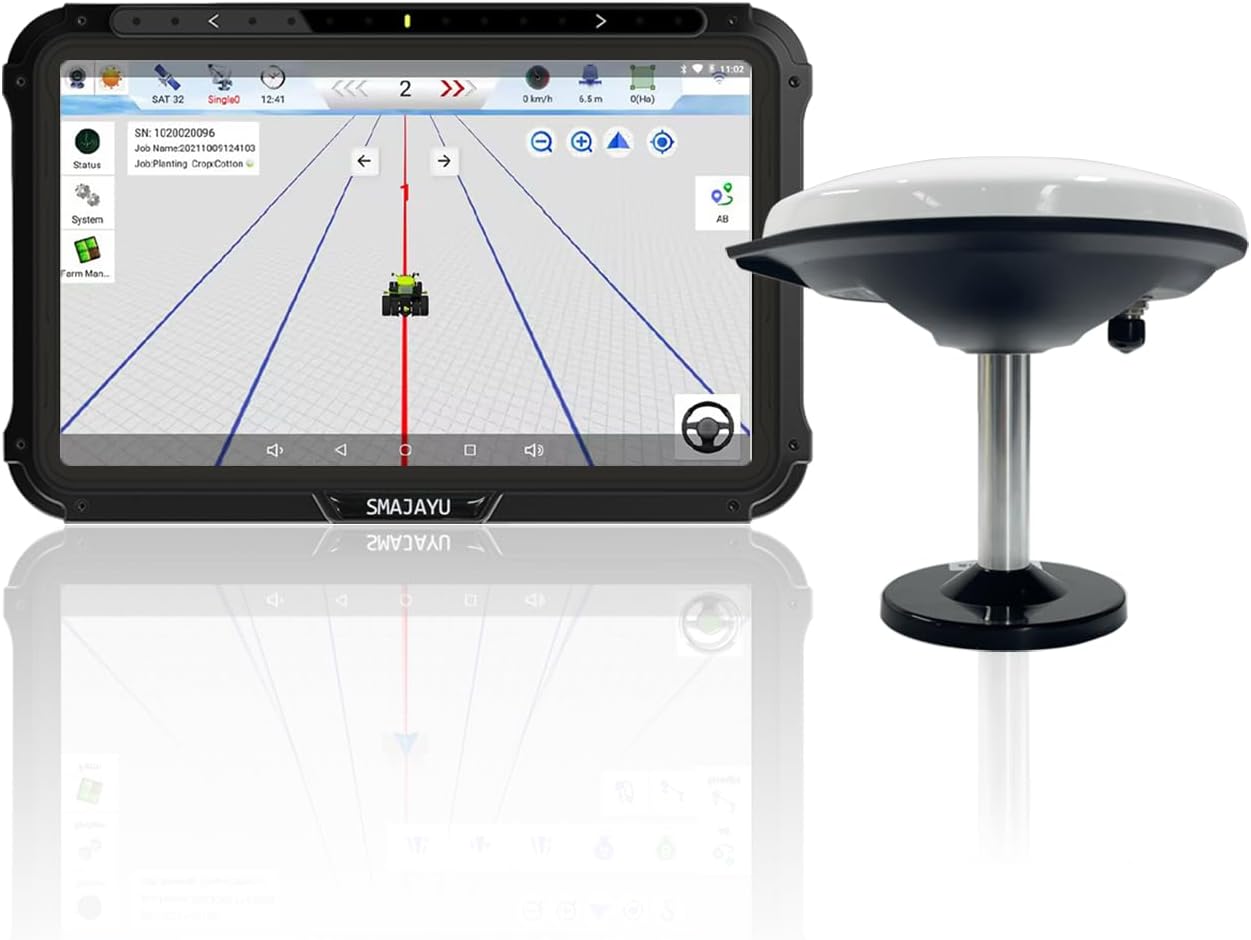 Système de Guidage GPS pour Tracteur SMAJAYU JY100, Applicable à n'importe Quelle Marque de Tracteur, 30 cm, Haute précision, Navigation en Ligne A-B, Gestion agricole, Mesure impériale
