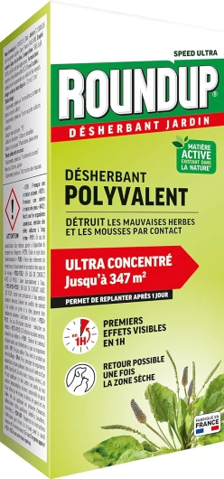 RMU800N - Désherbant Jardin Action 2 en 1 Polyvalent 800 ml - Premiers effets visibles en 1h - Elimine mauvaises herbes et mousses par contact - Produit à base d'acide pélargonique - 347 m²