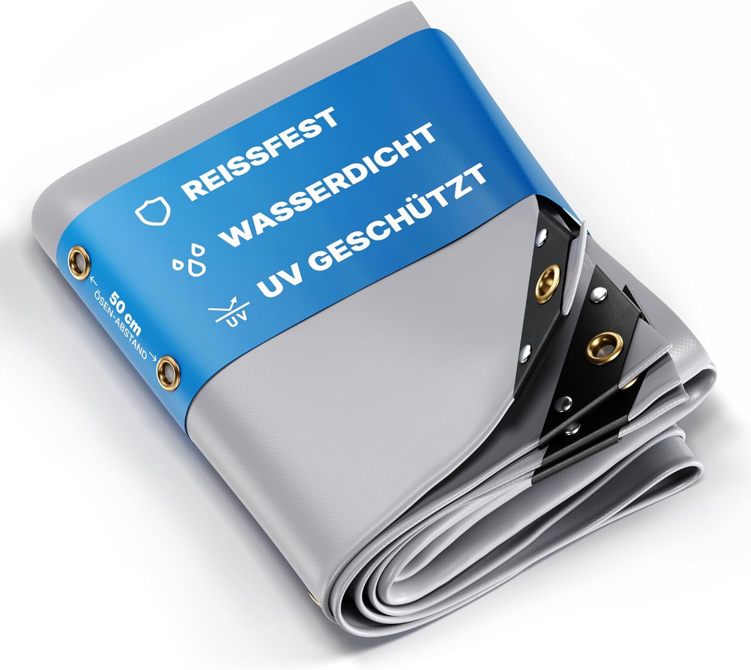 ® Bâche Premium Imperméable [300x400cm]–Résistante aux UV [650 g/m²] Bâche de Camion avec Œillets,Bâche en PVC pour Bois,Jardin,Toit & Construction–Bâche de Protection Hivernale–Gris–12 m² Gris 300×400 cm (12 m²)