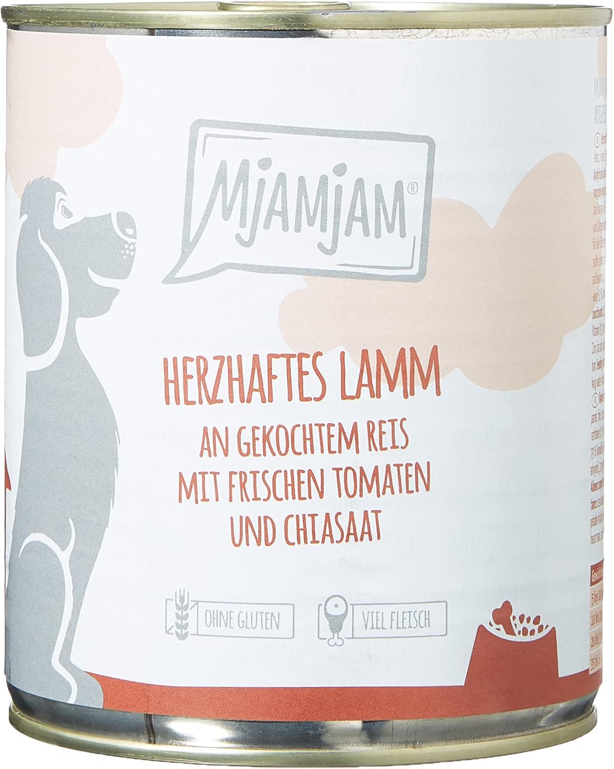 Nourriture humide premium pour chiens - agneau copieux sur riz bouilli avec tomates fraîches, paquet de 6 (6 x 800 g), naturel avec viande supplémentaire Agneau 800 g (Lot de 6)