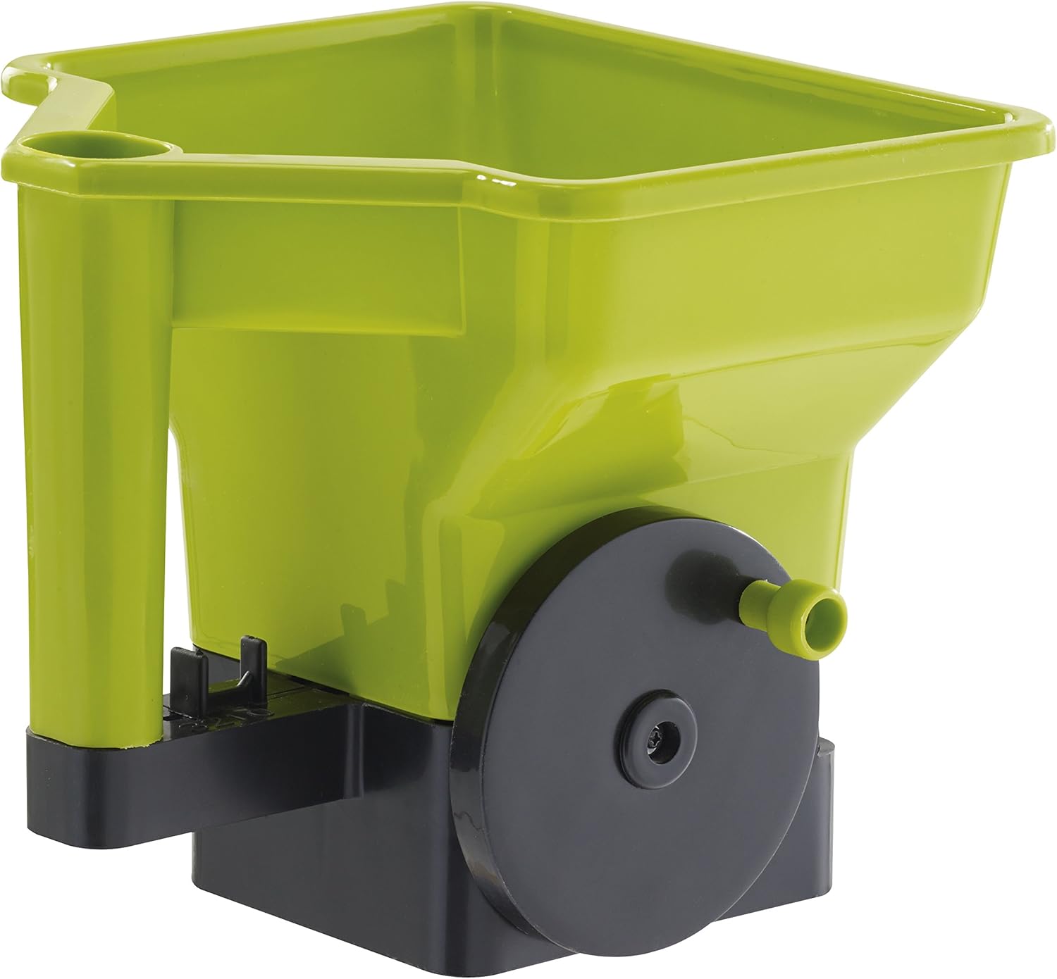 Semoir à gazon/Engrais à manivelle - Dosage précis et pratique des produits à répandre - 21 cm x 24 cm x 22,5 cm - Contenance : 3 litres - Vert et noir Unique