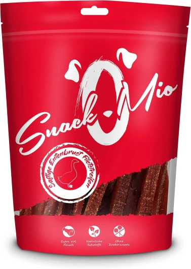 Friandise pour chien de qualité supérieure - lamelles de filet de magret de canard juteux, sans céréales, 1 paquet (1 x 500g) Bandelettes de filet de canard 500 g (Lot de 1)