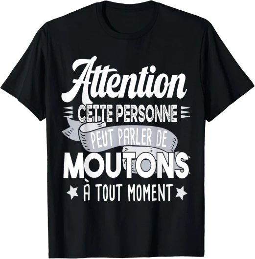 Brebis Mouton Agneau Laine Fermier Fermière Cadeau Humour T-Shirt