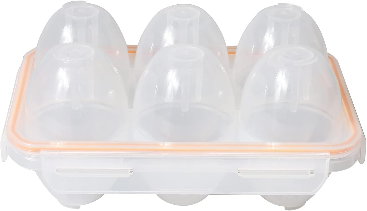 Giilayky Boîte de rangement portable pour 6 œufs de camping étanche et anti-fuite