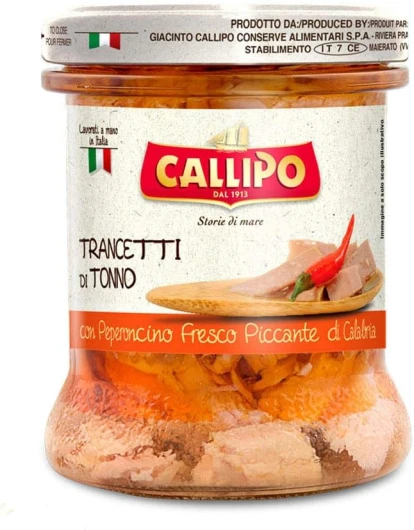 Tranches de Thon avec Piment frais piquant de Calabre