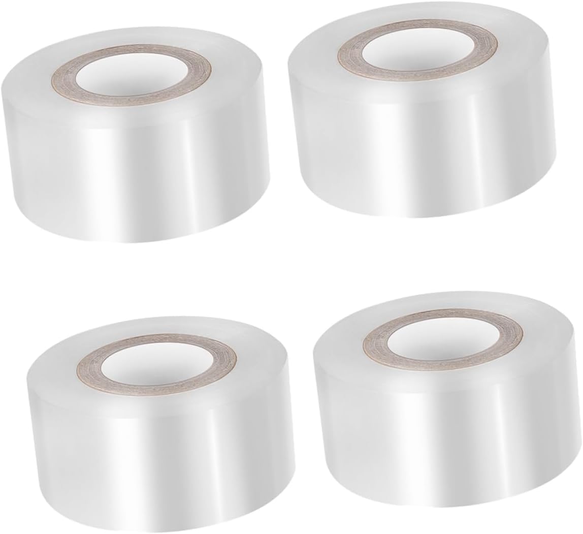 4 Rouleaux Rubans de PE Transparent pour Jardinage Films Élastiques Auto Adhésifs Protection Plantes Extérieur pour Greffes Pommiers Agrumes et Légumes