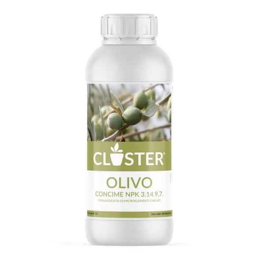 Engrais Liquide pour Oliviers 1 Litre avec Azote, Cuivre, Phosphore et Potassium - Chélates de Fer pour Plantes Vertes d'Intérieur, Jardin et Potager, Spécial Oliviers 1 Litre