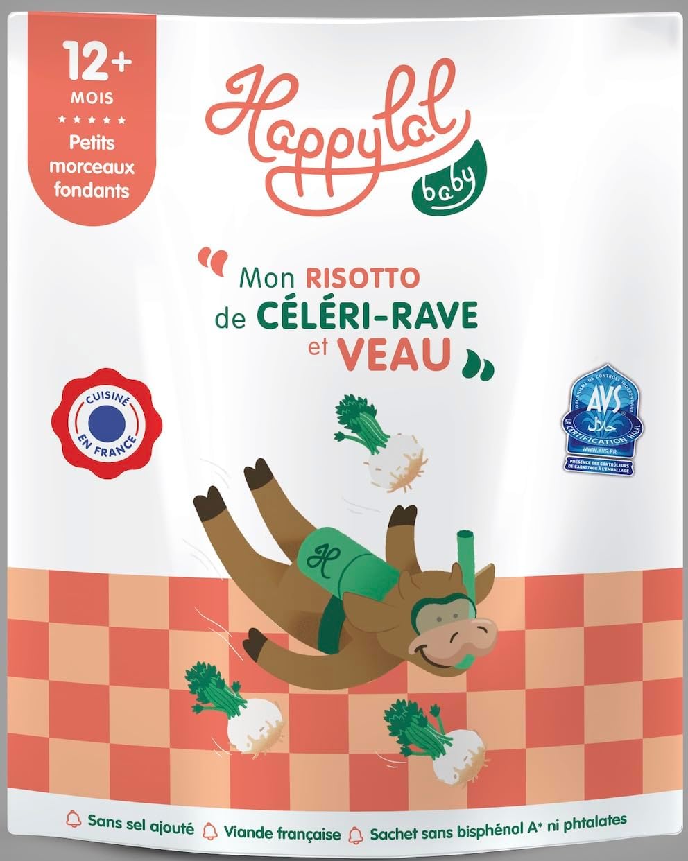 Baby Repas Halal Bébé 12 mois - Céleri-Rave, Veau - Petits pots Certifiés Halal - Diversification alimentaire bébé - Fabriqué en France - Lot 10 x 220g Céleri-Rave, Veau (Halal) 10 Repas Halal