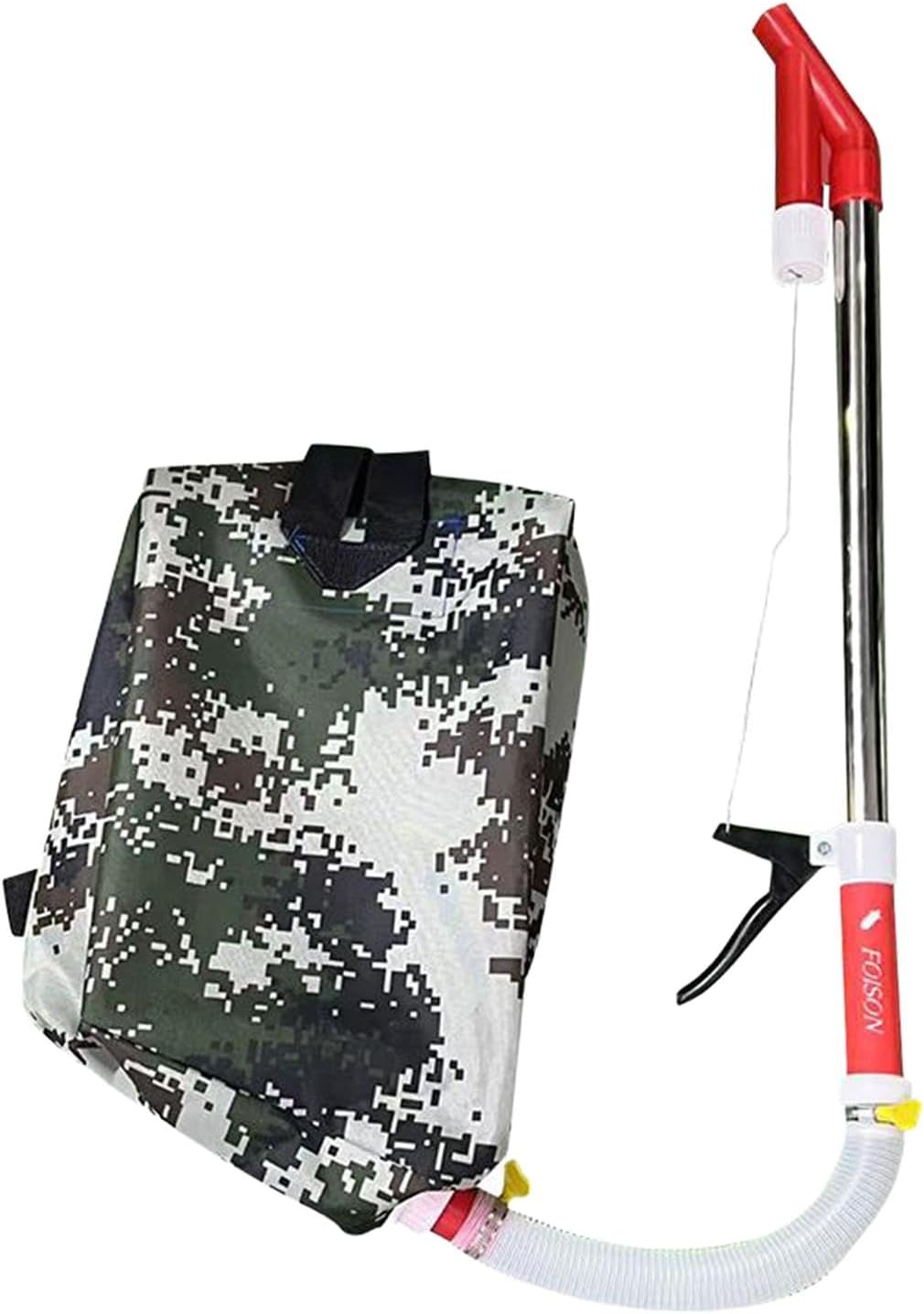 Harilla Épandeur d'Engrais Manuel avec Sac à Dos, Distributeur Multifonctionnel, Distributeur d'Engrais Portable, Outil de Fertilisation pour Pelouse et Jardin, Tuyau Unique