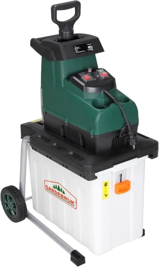 ® Broyeur végétaux et Branches 3100W Branches Max - 45mm électrique Sac 60L broyeur Rotor Rouleau Silencieux déchiqueteuse composteur Jardin Leisehäcksler mit Box