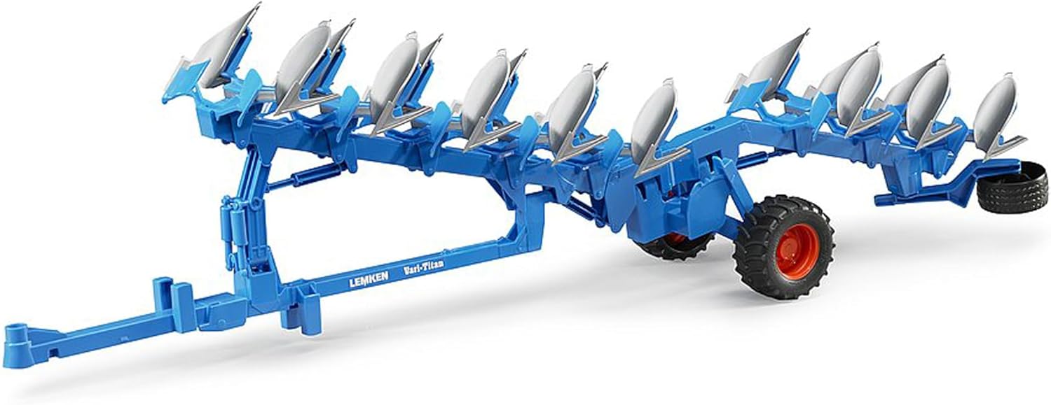 Bruder 02250 - LEMKEN Charrue réversible semi-portée Vari-Titan, remorque de tracteur, ferme, charrue