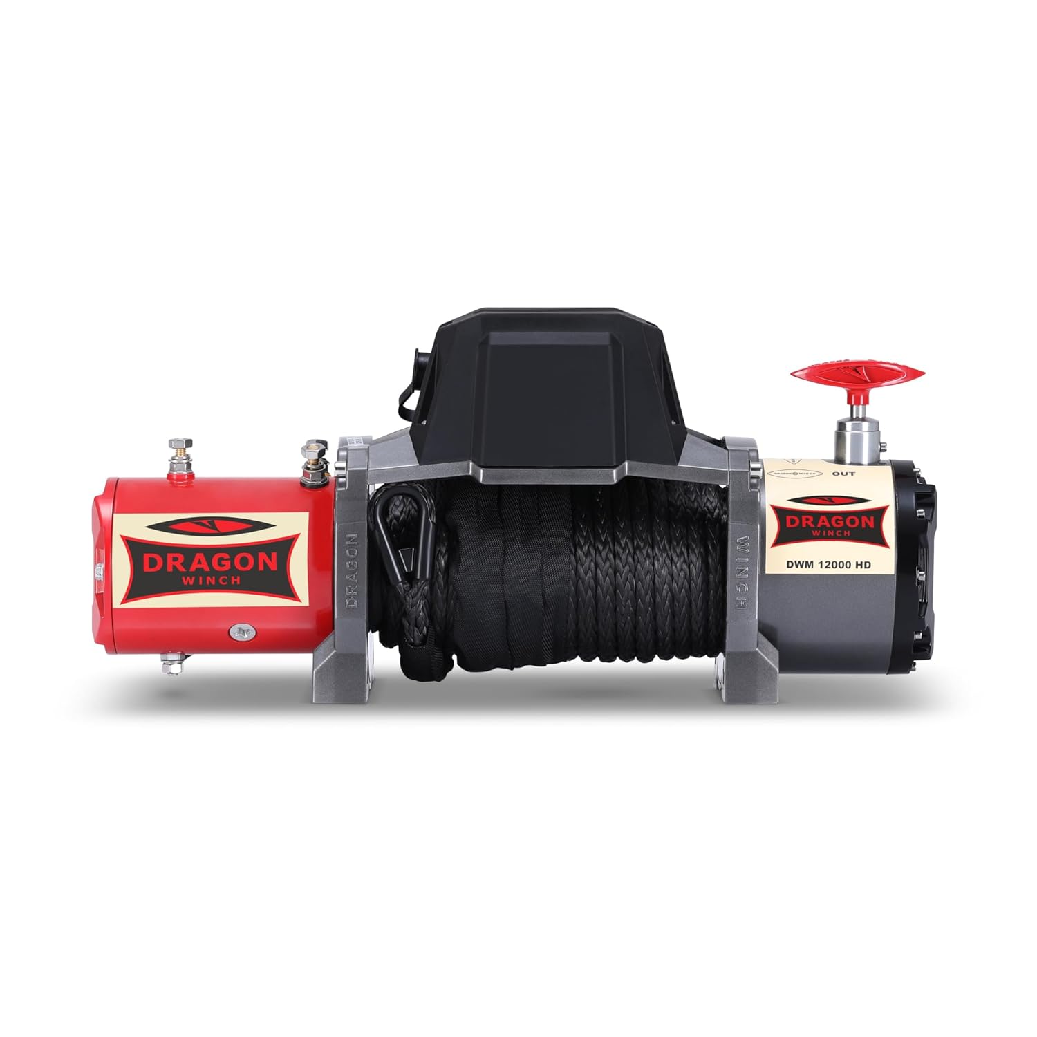 Treuil électrique 12V Maverick 12000 lbs / 5443 kg avec Corde Synthétique 20m pour dépanneuses et véhicules municipaux - Télécommande sans fil + accessoires treuil - Étanchéité IP67 12V Corde Synthétique 20m