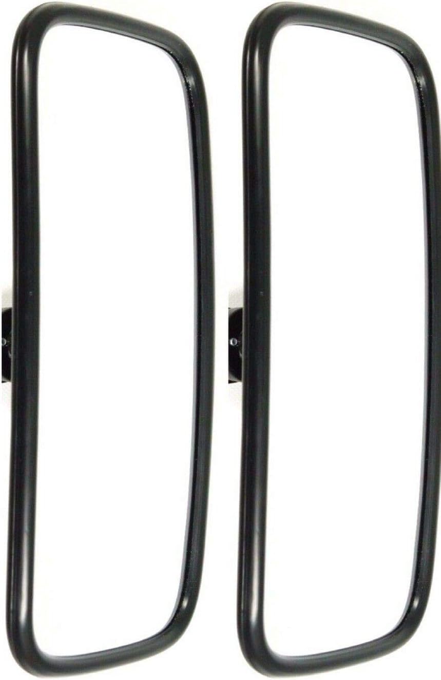 Lot de 2 rétroviseurs latéraux pour camion, camionnette, bus, pelleteuse, tracteur - 375 x 185 mm - Diamètre : 14 à 30 mm