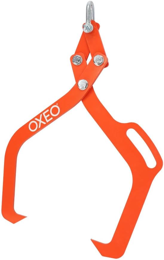 Pince forestière capacité 1000 kg - pour Troncs Max - 700 mm - Pince de Levage 2 mandrins de Serrage - Force 1 Tonne - poignée