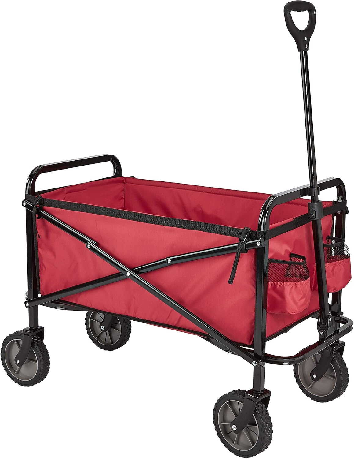 Collection d’outils de jardin - Chariot d’extérieur pliable pour jardinage avec housse protectrice, Rouge