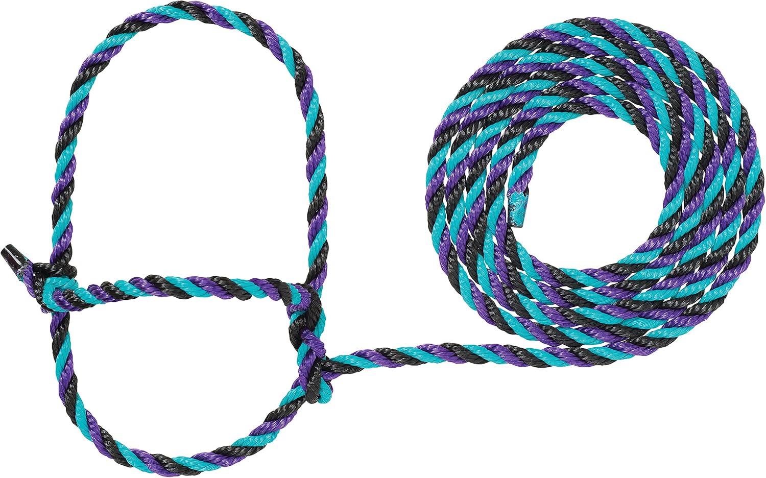 Weaver Leather Livestock Rope Halter Licol en Corde pour bétail, Violet/Noir/Bleu Sarcelle Unisexe, Taille Unique
