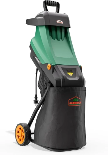 ® Broyeur de Jardin végétaux 3100 W déchiqueteur Jardin électrique Sac ramassage 2x50L Branches arbuste 45mm déchets Verts