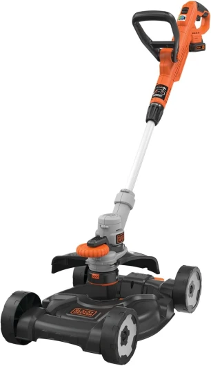 BLACK+DECKER Coupe-Bordures sans Fil 18V POWERCONNECT 3-en-1 – Coupe-Herbe, Dresse-Bordures & Tondeuse légère pour Petits Jardins – STC1820CM-QW Coupe bordure 18 V