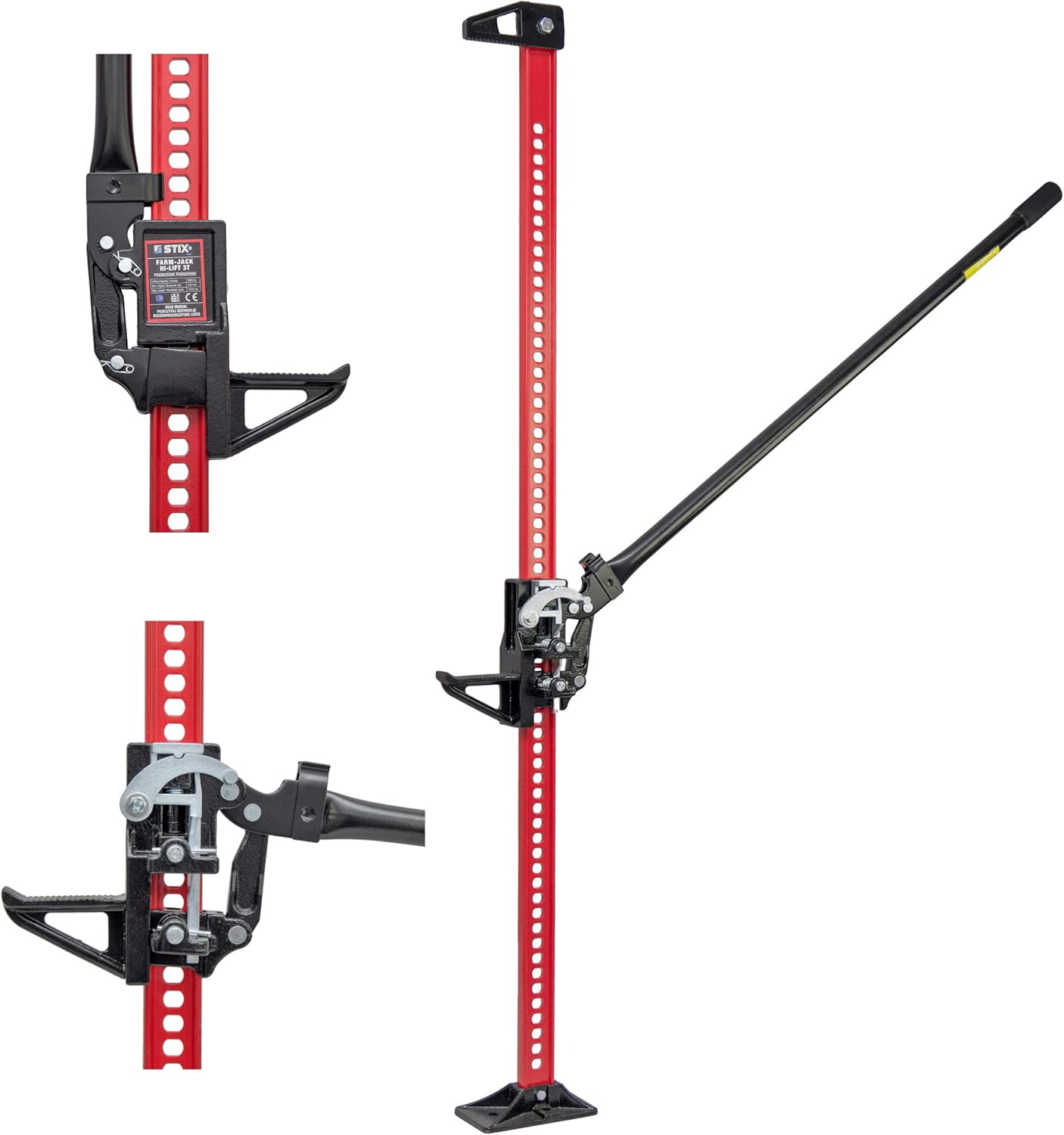 STIX Cric Hi-Lift Offroad 3 Tonnes Farm Jack 135 cm avec Levier 90 cm pour 4x4 SUV Voiture Quad
