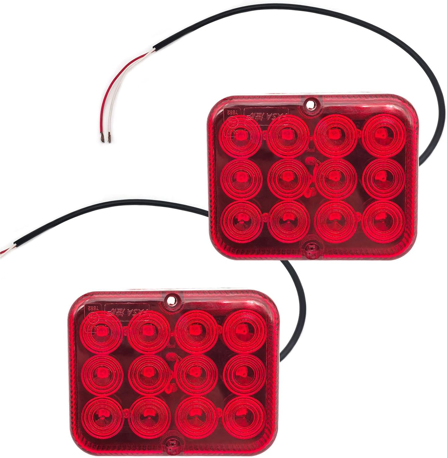YOYOCOOL 2 PCS Feux Antibrouillard Arrière Remorque LED 12V Rouge, Éclairage Brouillard Arrière Étanche pour Camion, Quad, ATV, Caravane, RV