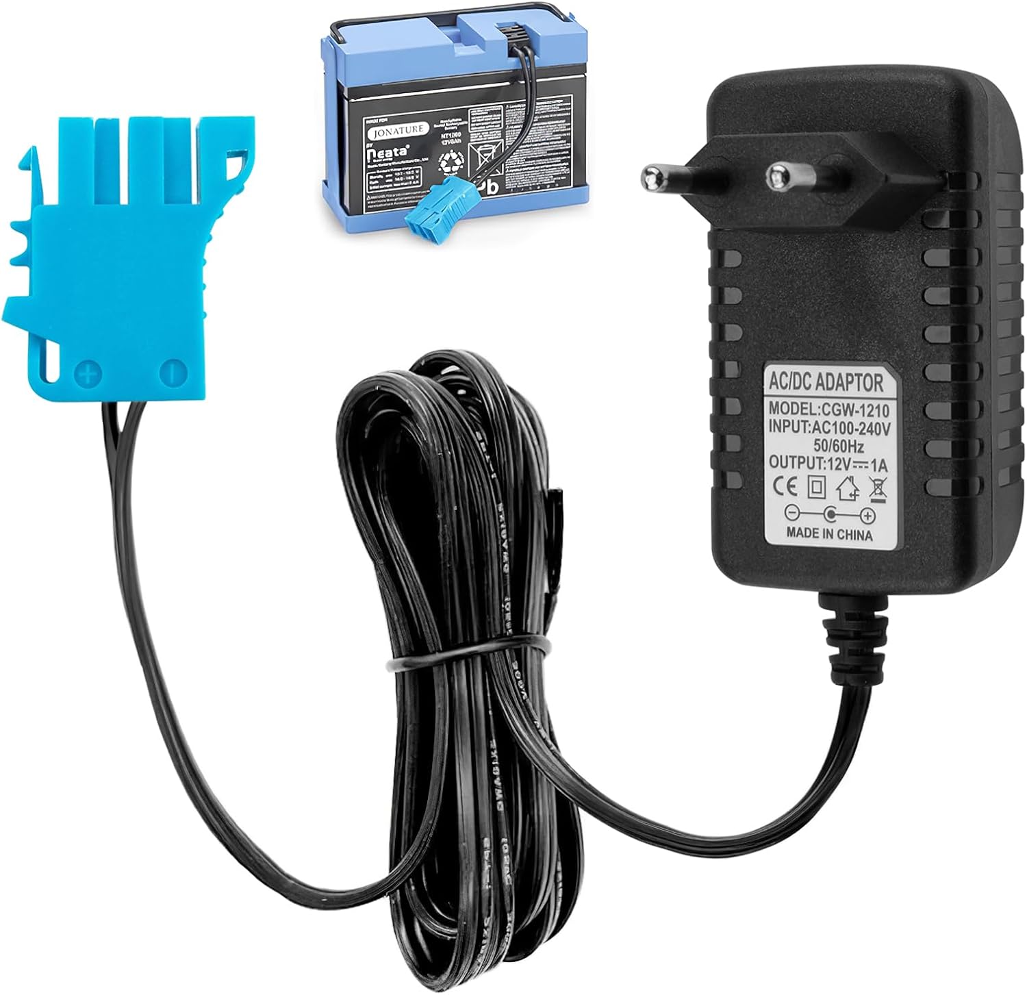 Chargeur 12V Universel pour Véhicules Électriques Enfant, Compatible avec Peg Perego, Tracteurs John Deere, Gator XUV, Polaris Outlaw, Citrus, RZR 900, Moto, SUV, ATV, Voiture, Câble de 2M