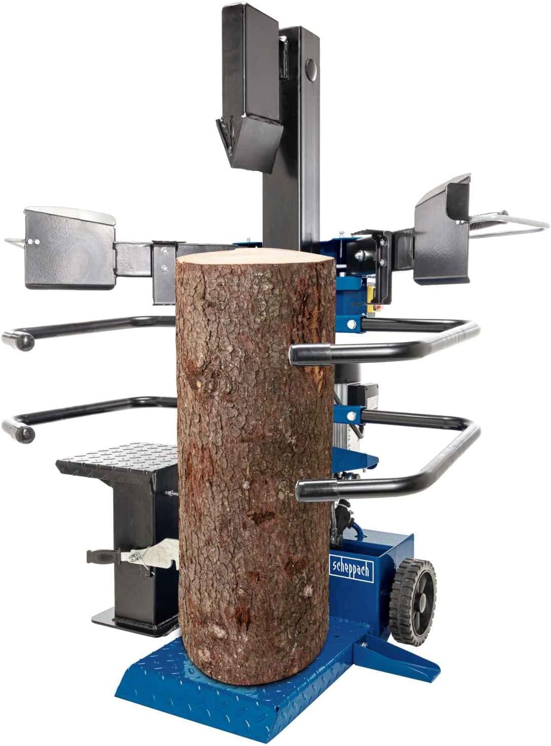 Fendeur de bois compact 8T vertical - Force de fendage 7,95T -230V / 3150W - Jusqu'à 1070 mm - Diamètre max : 350 mm - Table pivotante pour bois court - Avec dispositif de conduite