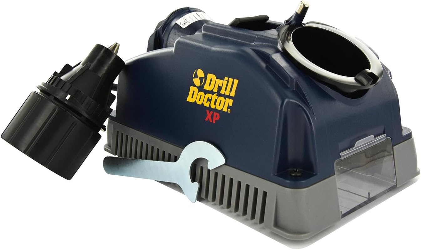 Drill Doctor 400 - Affûteuse pour Tous Types de Forets Métaux et Béton Ø 2,5-13 mm - Affûtage Dépouille Conique et Pointe en Croix - Angle de Dépouille Réglable