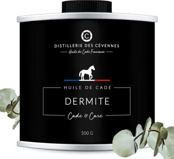 Distillerie des Cévennes - Huile de Cade pour Chevaux - Soin de la Dermite - 500g - La Seule Huile 100% Fabriquée et Distillée en France