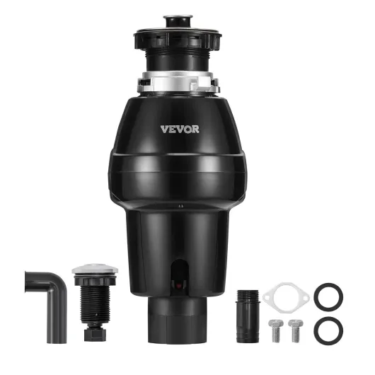 JW-V50 Broyeur à Déchets Évier de Cuisine, Noir