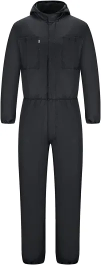 Combinaison de Travail pour Homme Agriculteur Combinaison Chantier Cote de Travail Jardinage Combinaison Capuche Travail L Noir
