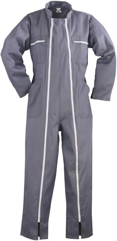 COVERGUARD 8622 - Combinaison de Travail - Taille M - 2 Fermetures à Glissière - Polyester et Coton - Grise M Gris