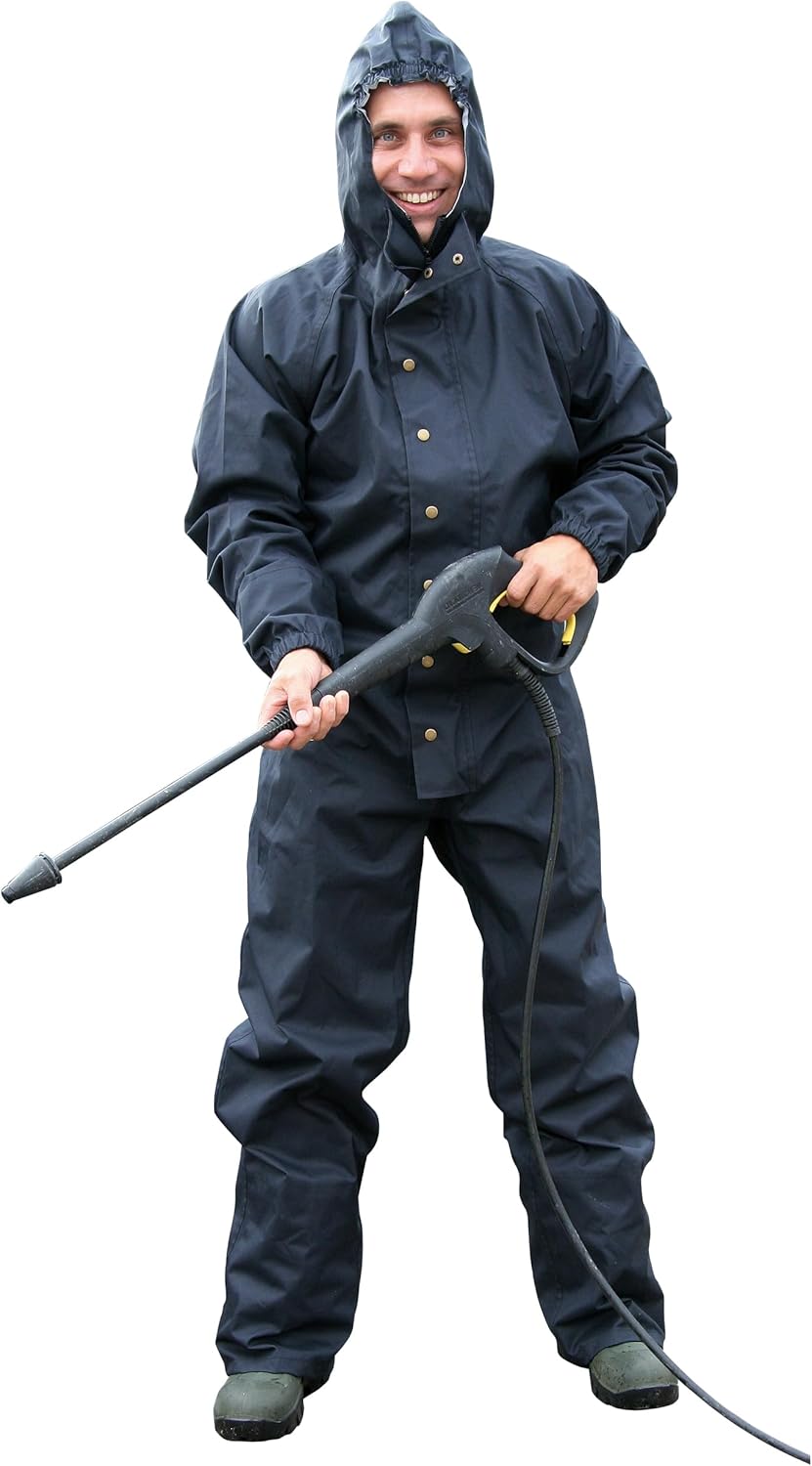 Kerbl 291245 Combinaison de Lavage/De Nettoyage avec Capuche pour Élevage, Gris Anthracite, Taille 2XL