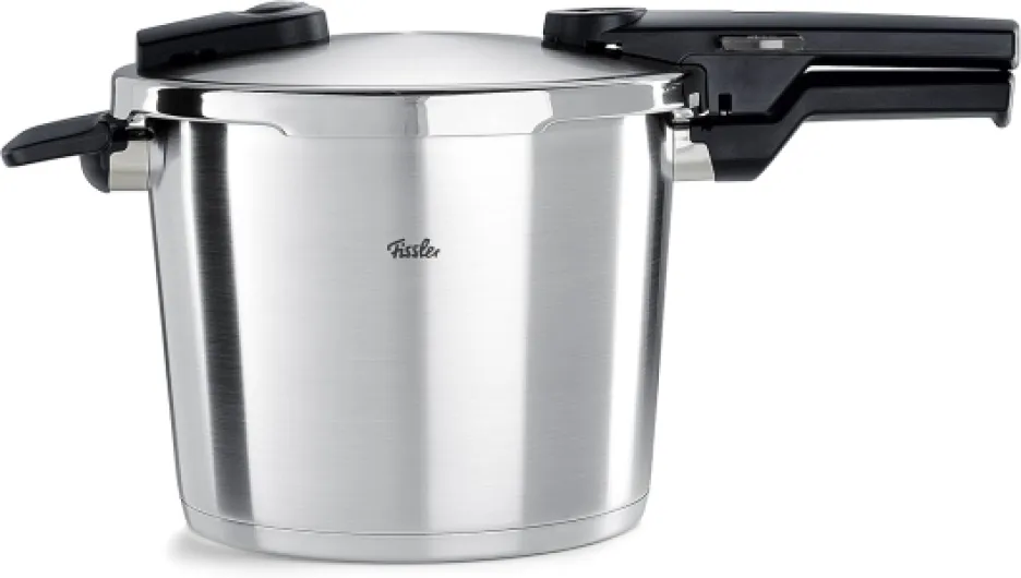 Vitaquick Premium Autocuiseur (6 l, 22 cm) Marmite À Pression En Acier Inoxydable, 2 Niveaux De Cuisson, Fabrication En Allemagne, Compatible Induction