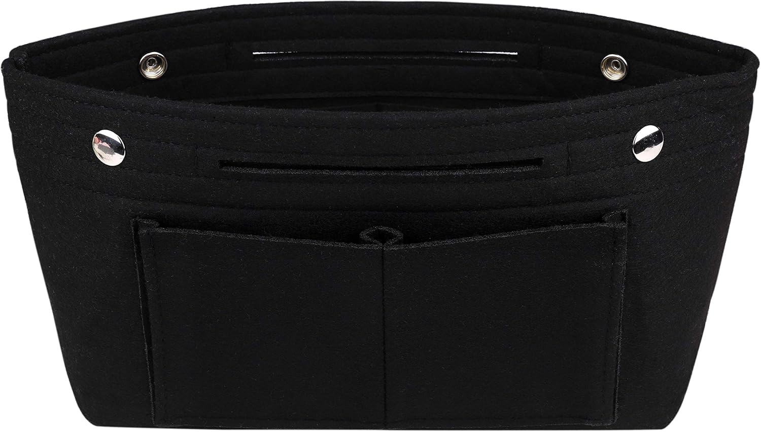 Sac à Main Organiseur Feutre Tissu Sac à Main Sac dans l'organisateur Cosmétique Sac de Rangement pour Femme Filles Noir