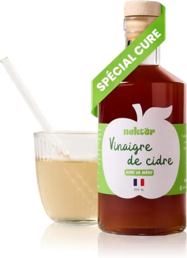 Nektar - Vinaigre de Cidre Bio - Non Pasteurisé, Non Filtré, Avec sa Mère - Digestion, Glycémie, Perte de Poids - Spécial Cure - 500 ml - Fabriqué artisanalement en Normandie 500 ml (Lot de 1)