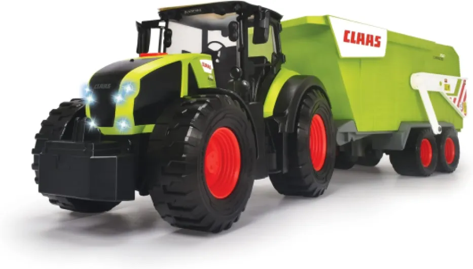 Dickie - Tracteur Claas + Remorque - 65cm - Benne Basculante - Son et Lumière - Dès 3 Ans - 203739004