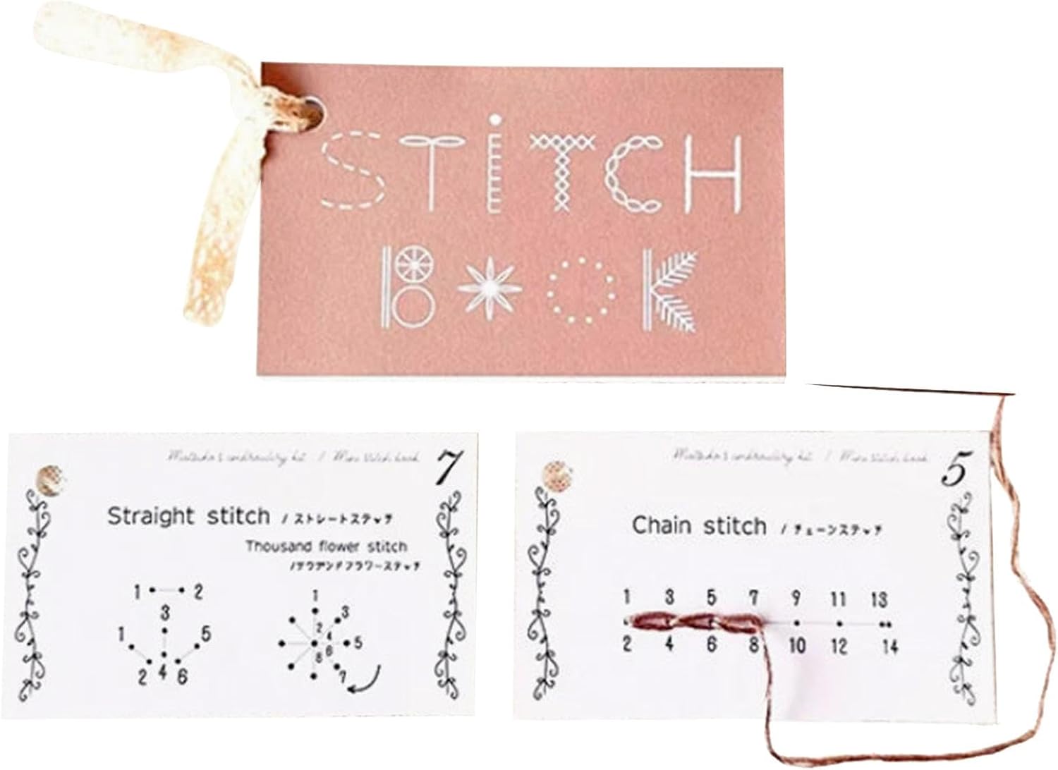 Adsfvs Livre de compétences en broderie, livre d'artisanat de couture - Livre de manuels pour débutants pour les compétences en broderie,Ensemble de patrons de couture faits à la main Améliorez vos