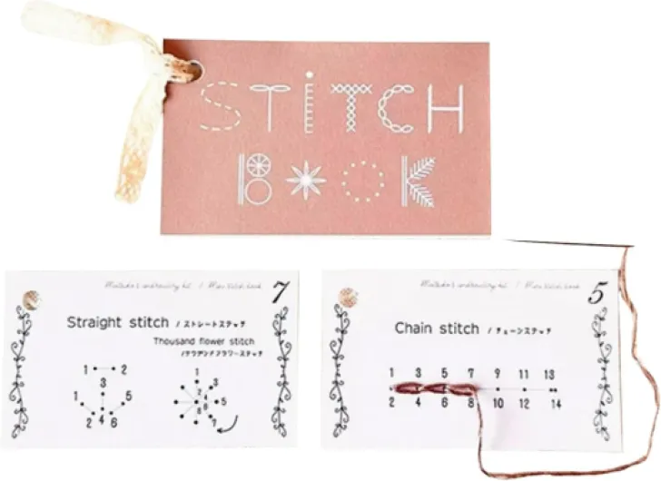 Adsfvs Livre de compétences en broderie, livre d'artisanat de couture - Livre de manuels pour débutants pour les compétences en broderie,Ensemble de patrons de couture faits à la main Améliorez vos