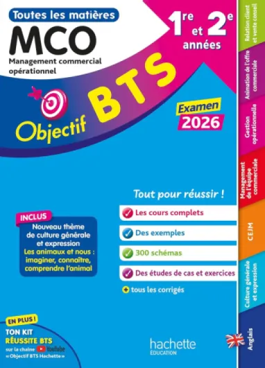 Objectif BTS MCO (1re et 2e années) - Toutes les épreuves, examen 2026