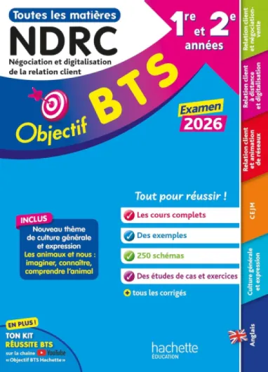 Objectif BTS NDRC (1re et 2e années) - Toutes les épreuves, examen 2026