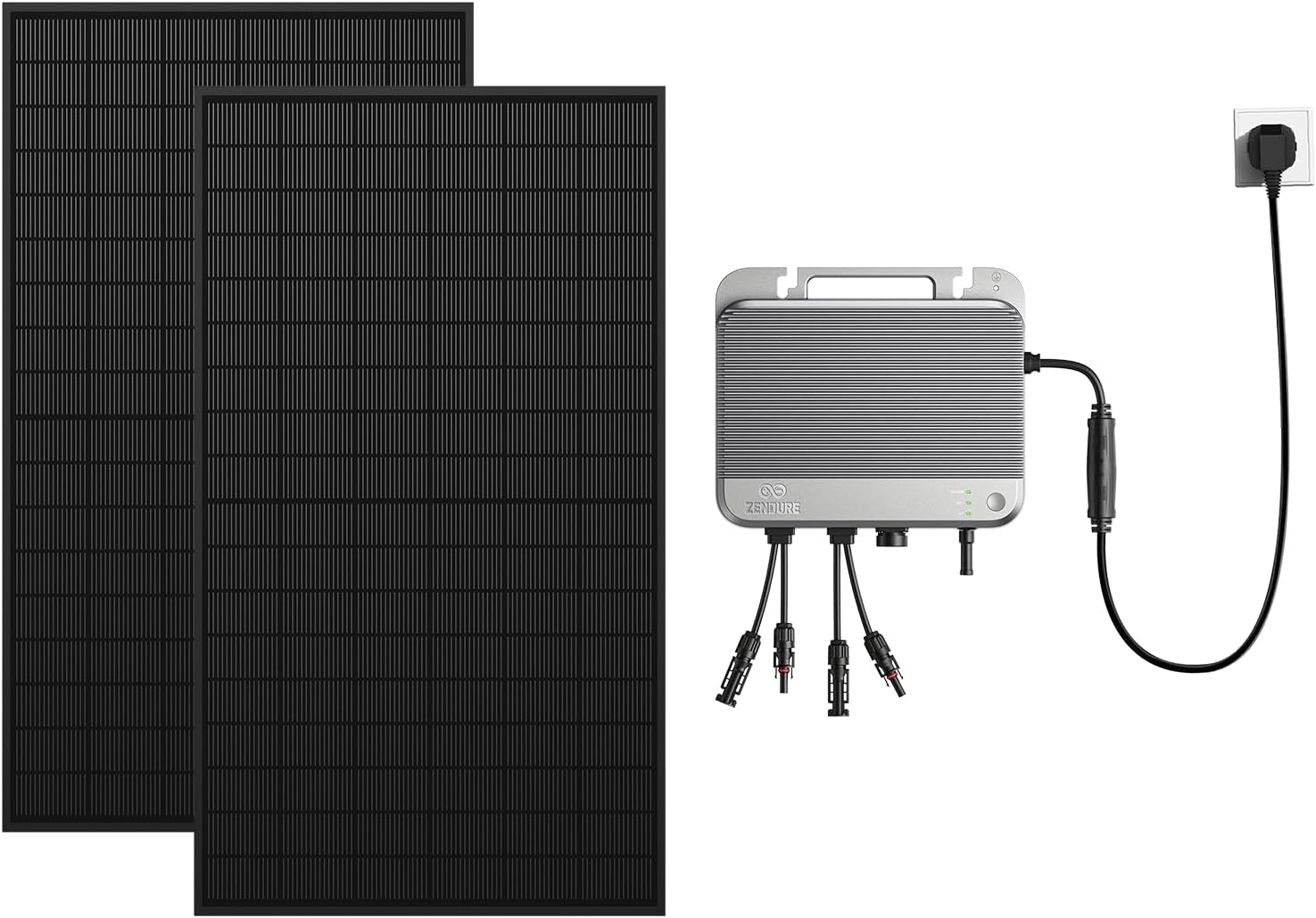Zendure SolarFlow 800 - Micro-onduleur Hybride Intelligent 1200W MPPT, Rendement énergétique de 96%, Puissance AC bidirectionnelle de 800 W, avec Panneau Solaire Bi-facial 1118W (Installation Facile) 1118 W & SF800