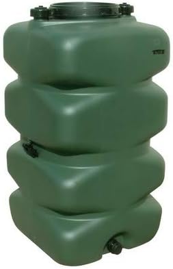 Réservoir d'eau potable 750 litres (modulaire) - Récipient de stockage d'eau rond - Cisterne rectangulaire verte en Polyéthylène haute densité (PE-HD)