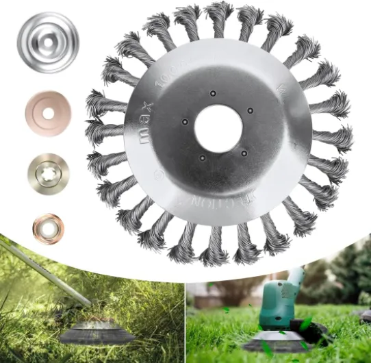 Forever Speed Brosse désherbante professionnelle pour débroussailleuse - 15,2 cm - Haute stabilité - Très robuste - Montage facile - Brosses en acier pour tondeuse à gazon 6''