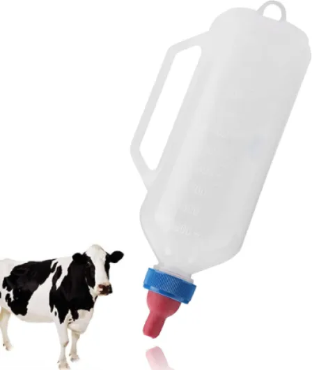 Bouteille De Lait De Veau 1000 ML, Bouteille De Lait d'agneau Portable Rotative, Nourrisseur De Lait De Chèvre, Bouteille d'allaitement avec Poignée Et Crochet pour Chiots, Chiots Et Petits Orphelins