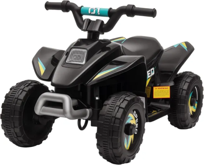 Quad électrique pour Enfants 18-36 Mois véhicule à Batterie 6V avec Marche Avant et arrière Charge Max - 20 kg 72 x 40 x 45,5 cm Noir